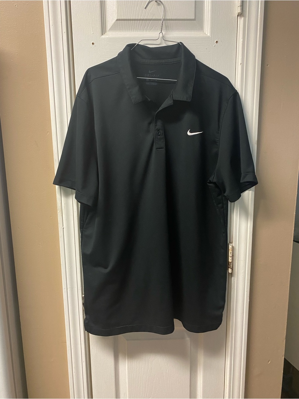 Nike Black Polo with White Swoosh